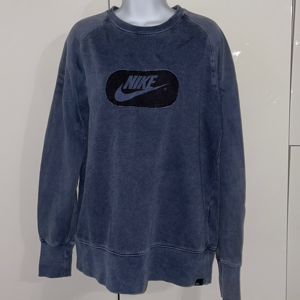 Nike Blue sweatshirt pullover vintage look medium